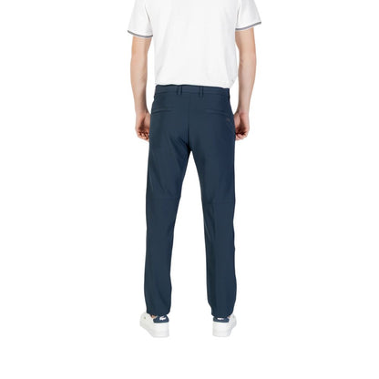 Blue Polyester Skinny Pants