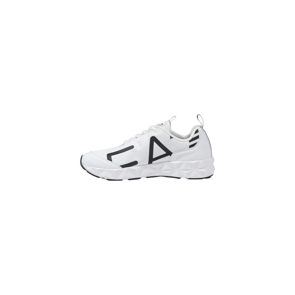 Black And White Polyester Athletic Sneakers