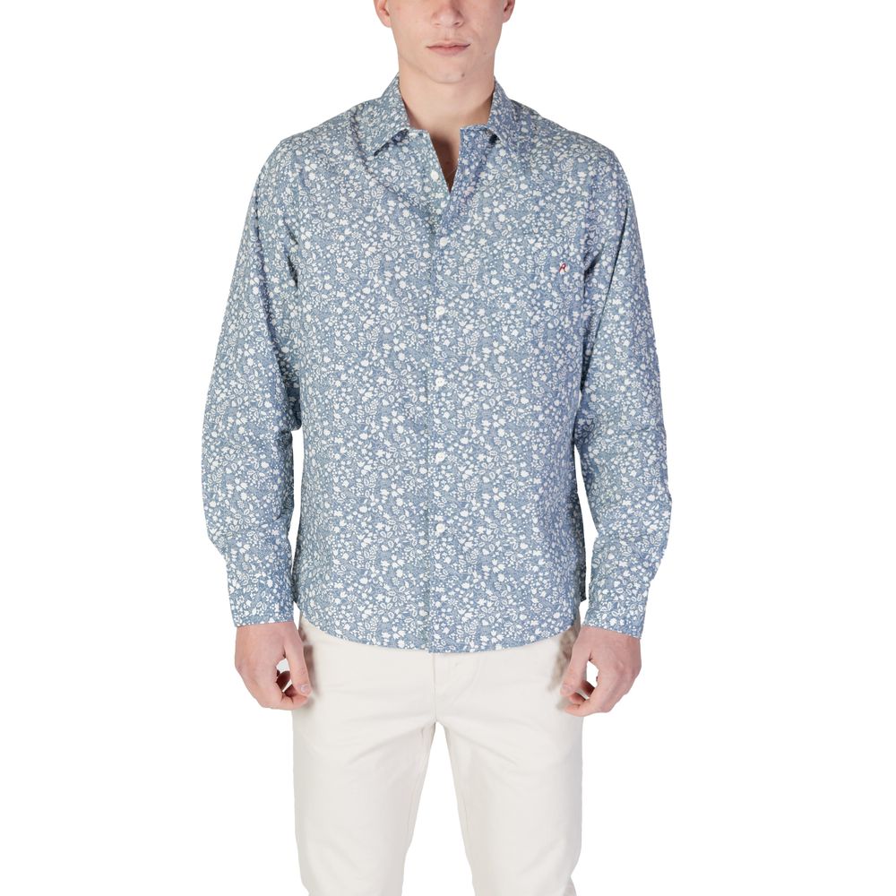 Light Blue Cotton Pattern Shirt
