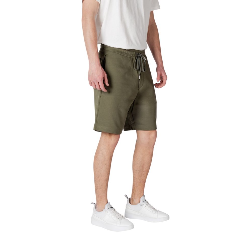 Green Cotton Bermuda Shorts