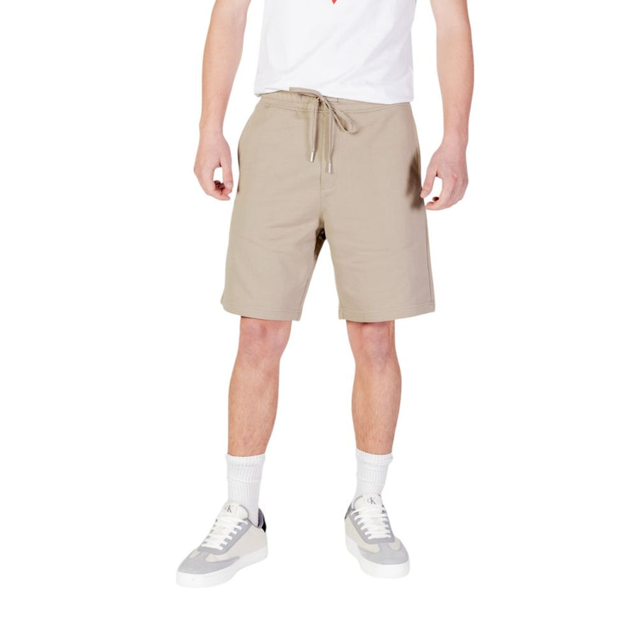 Beige Cotton Bermuda Shorts