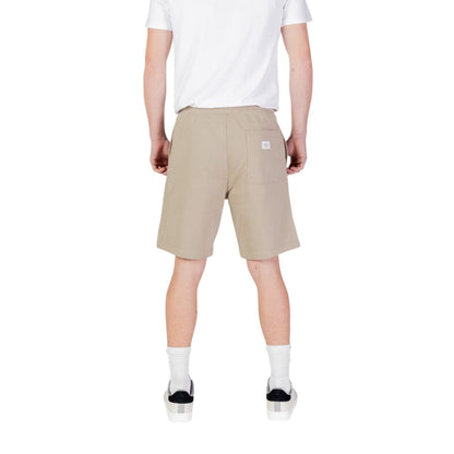 Beige Cotton Bermuda Shorts