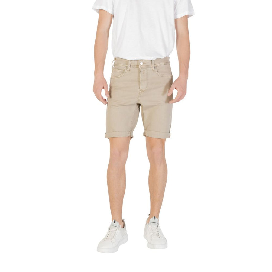 Green Cotton Bermuda Shorts