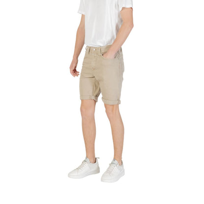 Green Cotton Bermuda Shorts