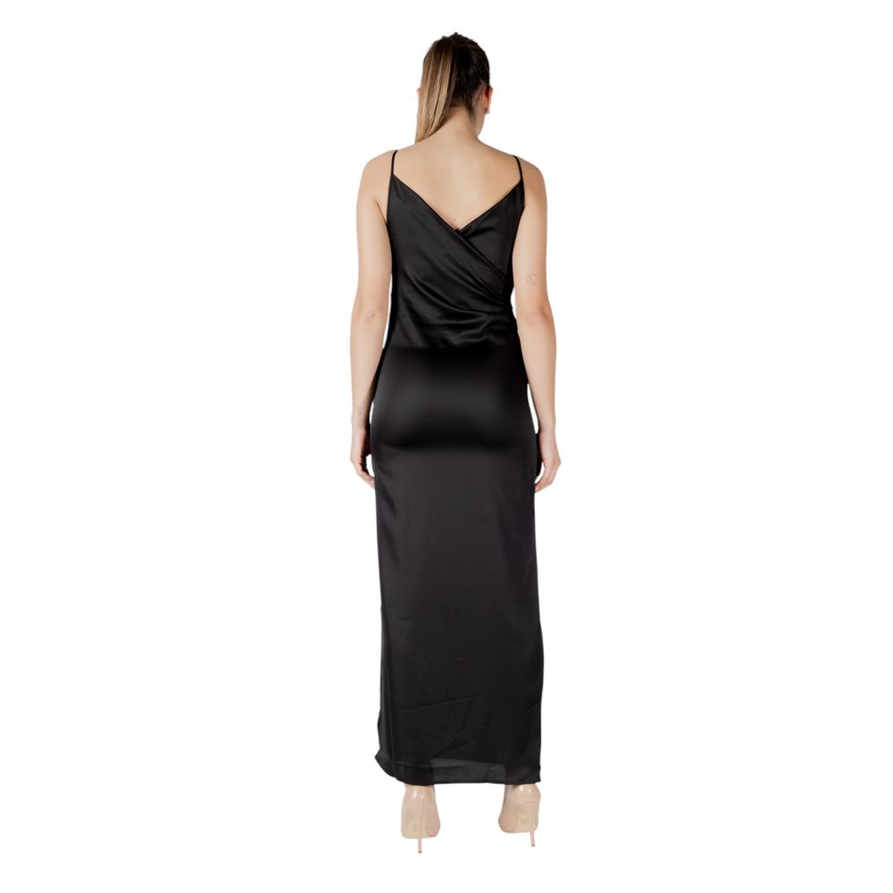 Black Recycled Polyester Long Dress