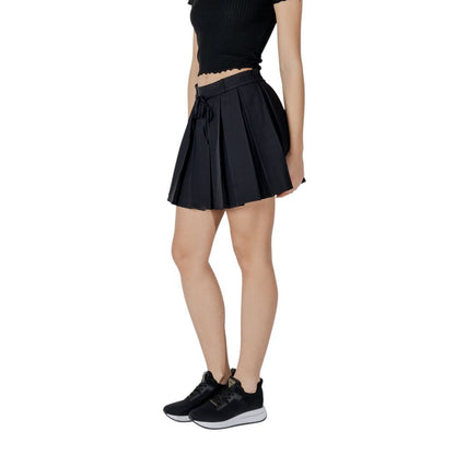 Black Recycled Polyester Mini Skirt