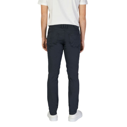 Blue Cotton Skinny Pant
