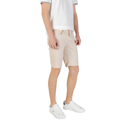 Beige Cotton Bermuda Shorts