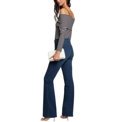 Black And White Viscose Long Sleeve T-Shirt