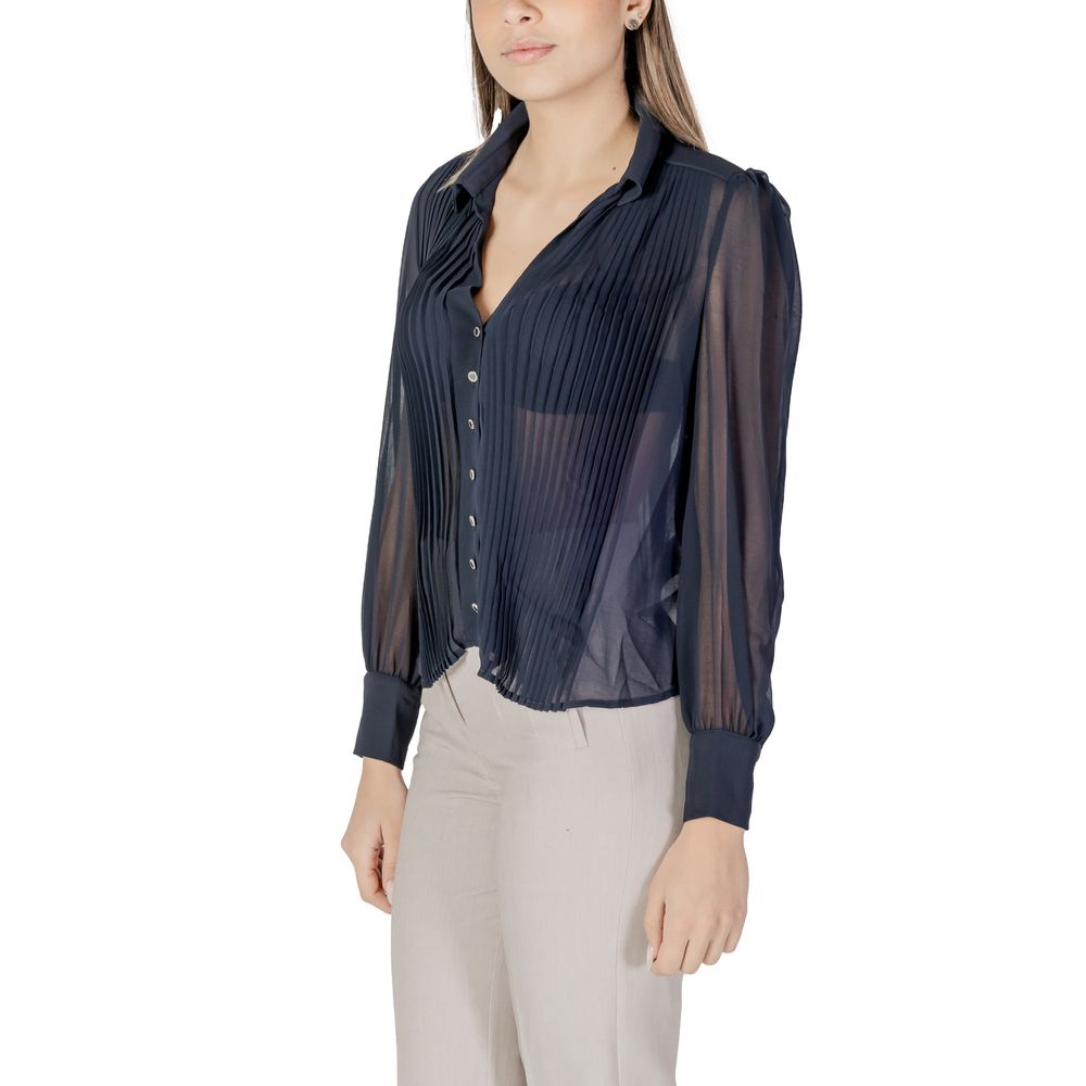 Blue Polyester Blouse