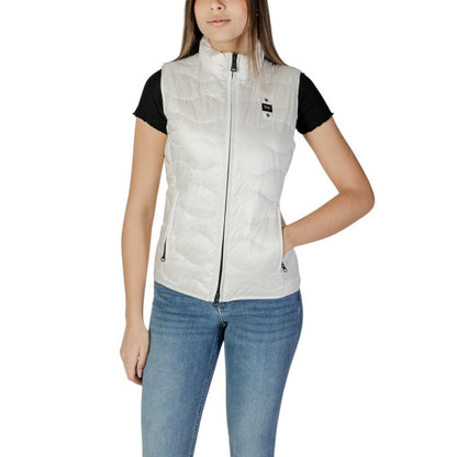 White Polyamide Sleveless Jacket