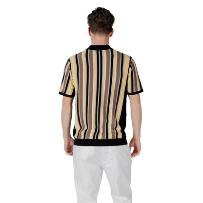 Black Viscose Polo Shirt