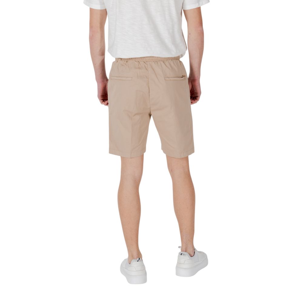 Beige Cotton Bermuda Shorts
