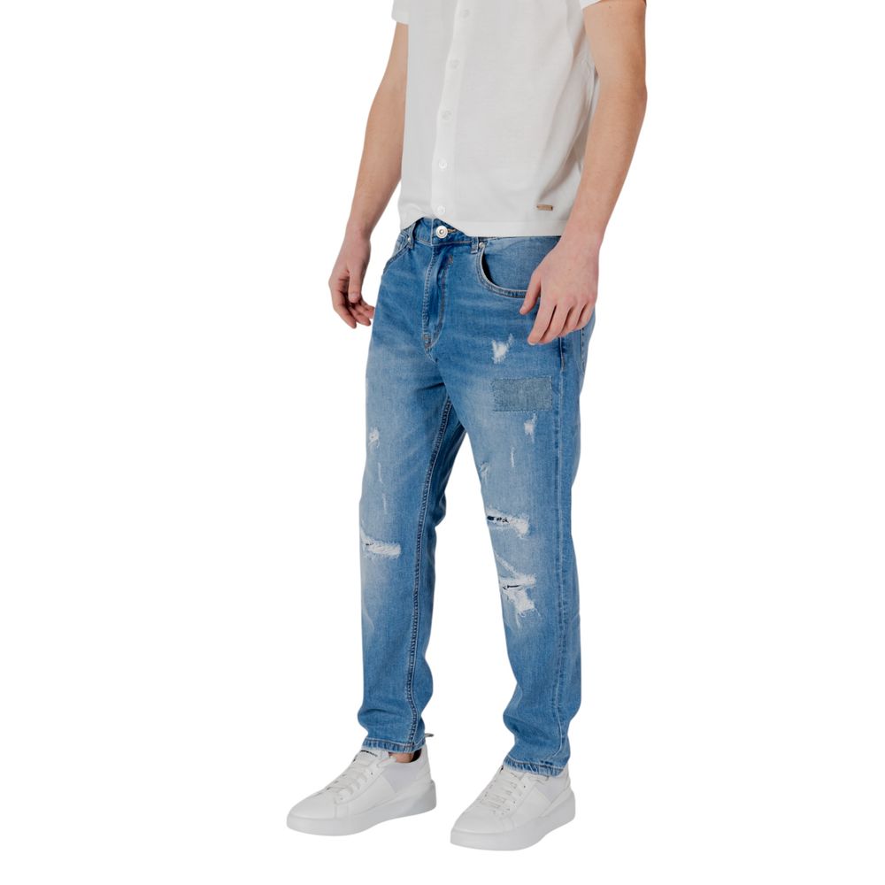 Blue Cotton Relaxed Fit Jeans