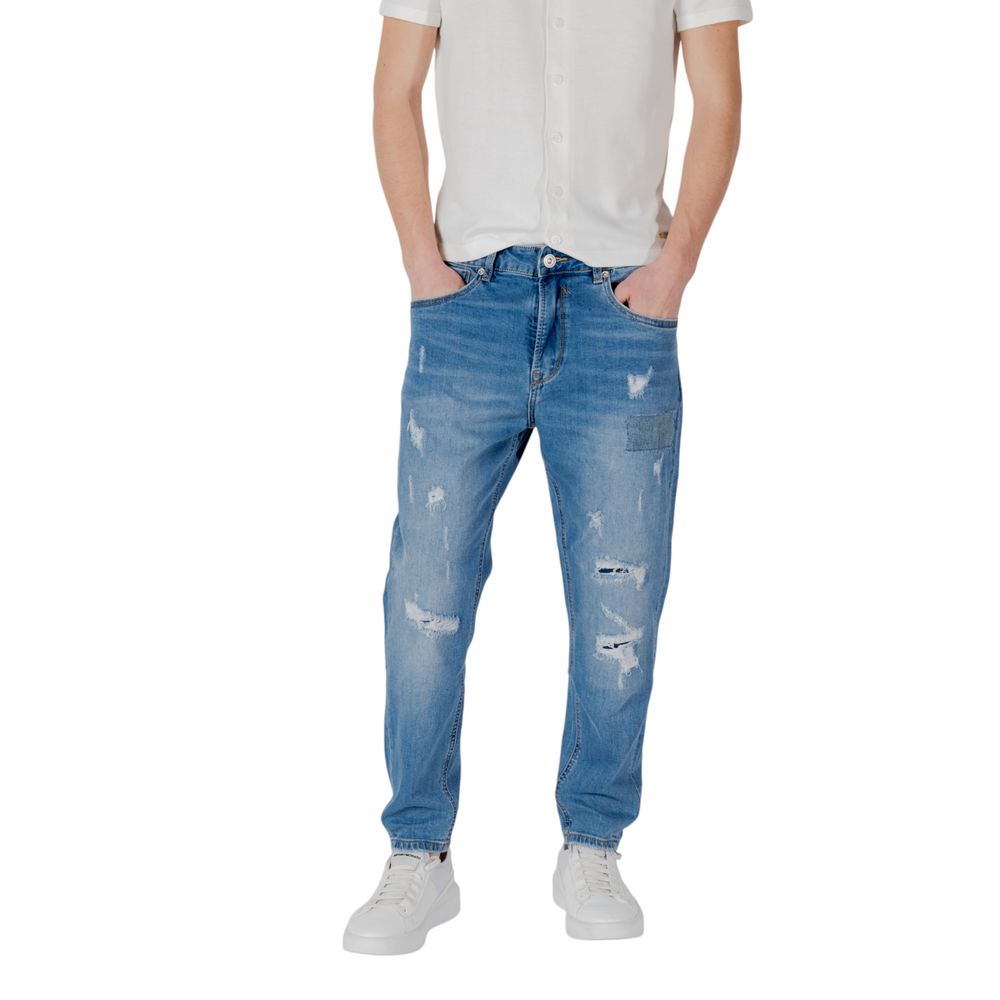 Blue Cotton Relaxed Fit Jeans