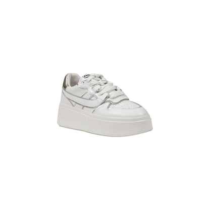 White Leather Platform Sneakers