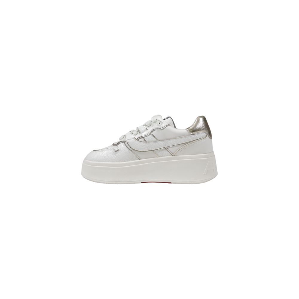 White Leather Platform Sneakers