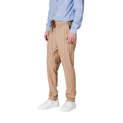 Beige Polyester Pant