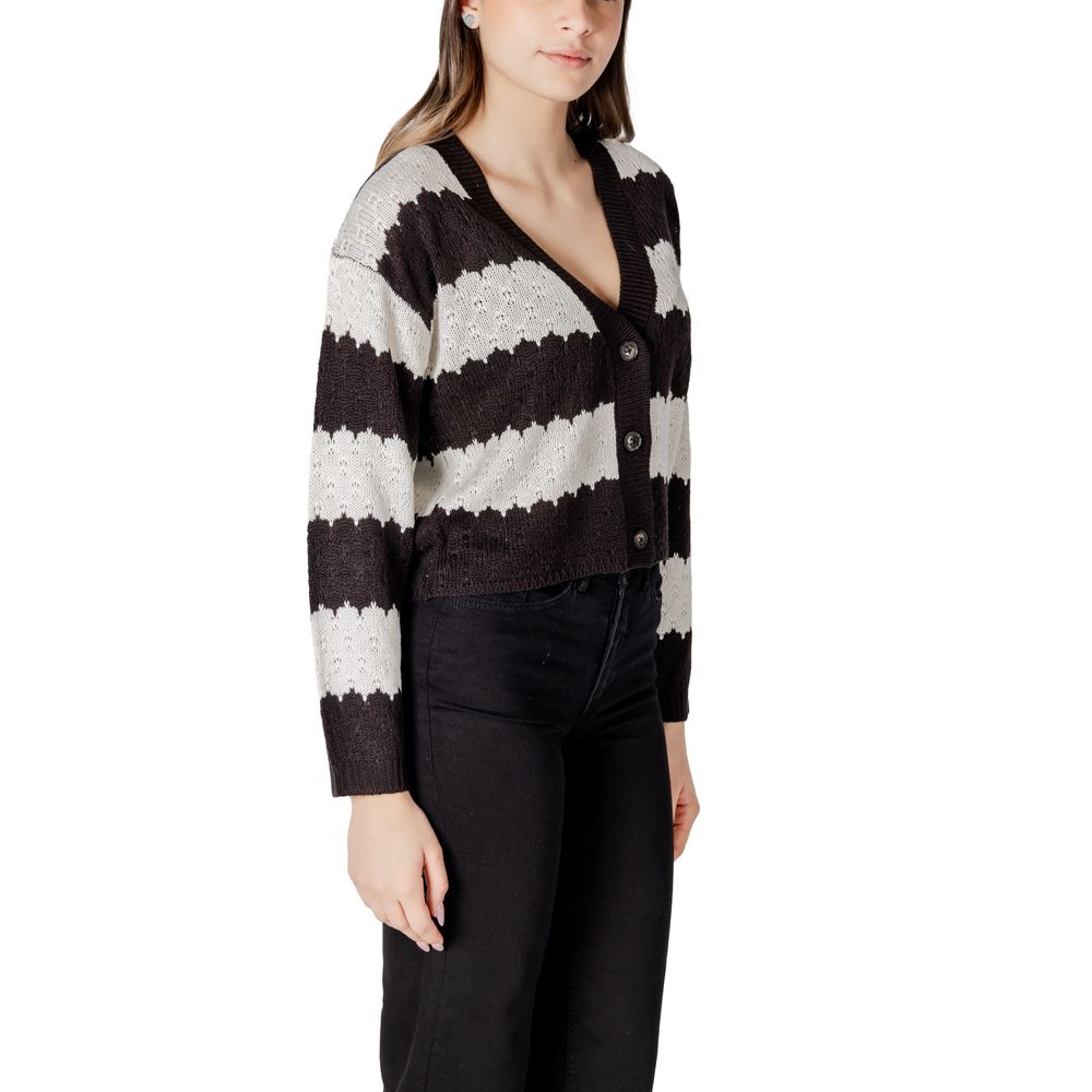 Black And White Marabou Cardigan