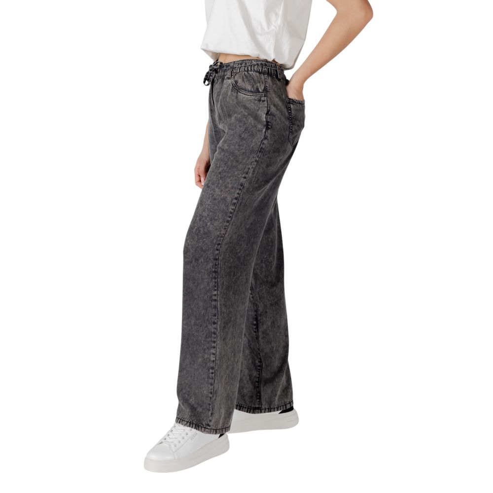 Black Lyocell Casual Pants