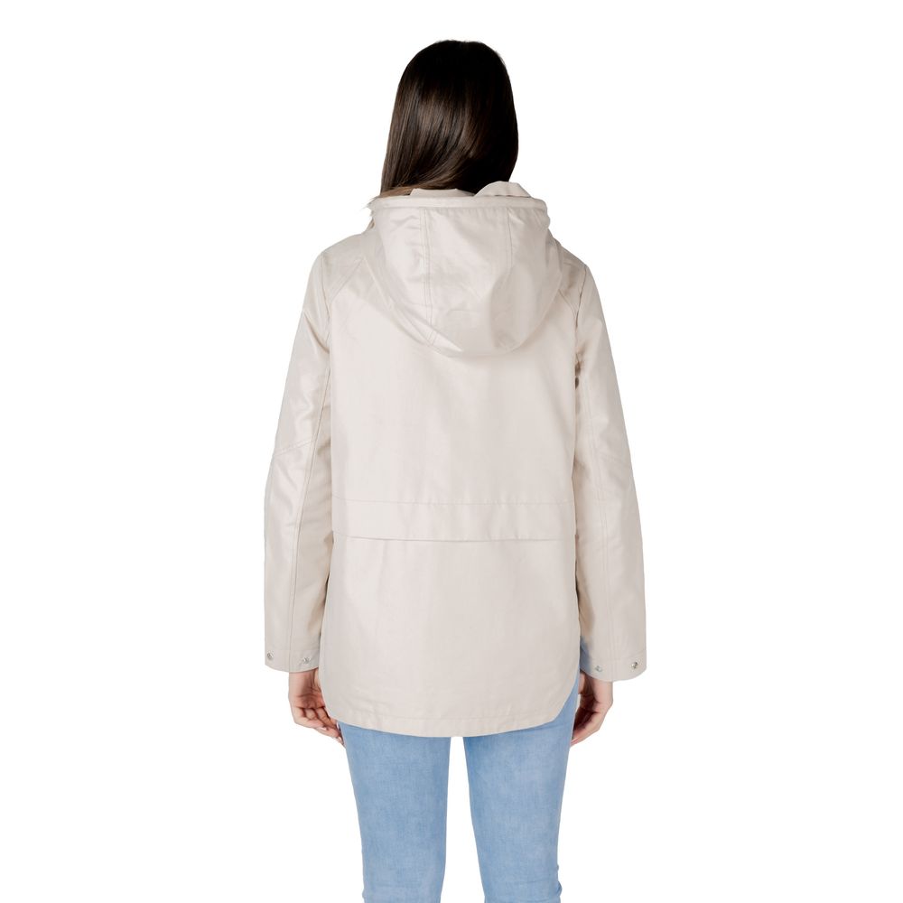 Beige Cotton Parka