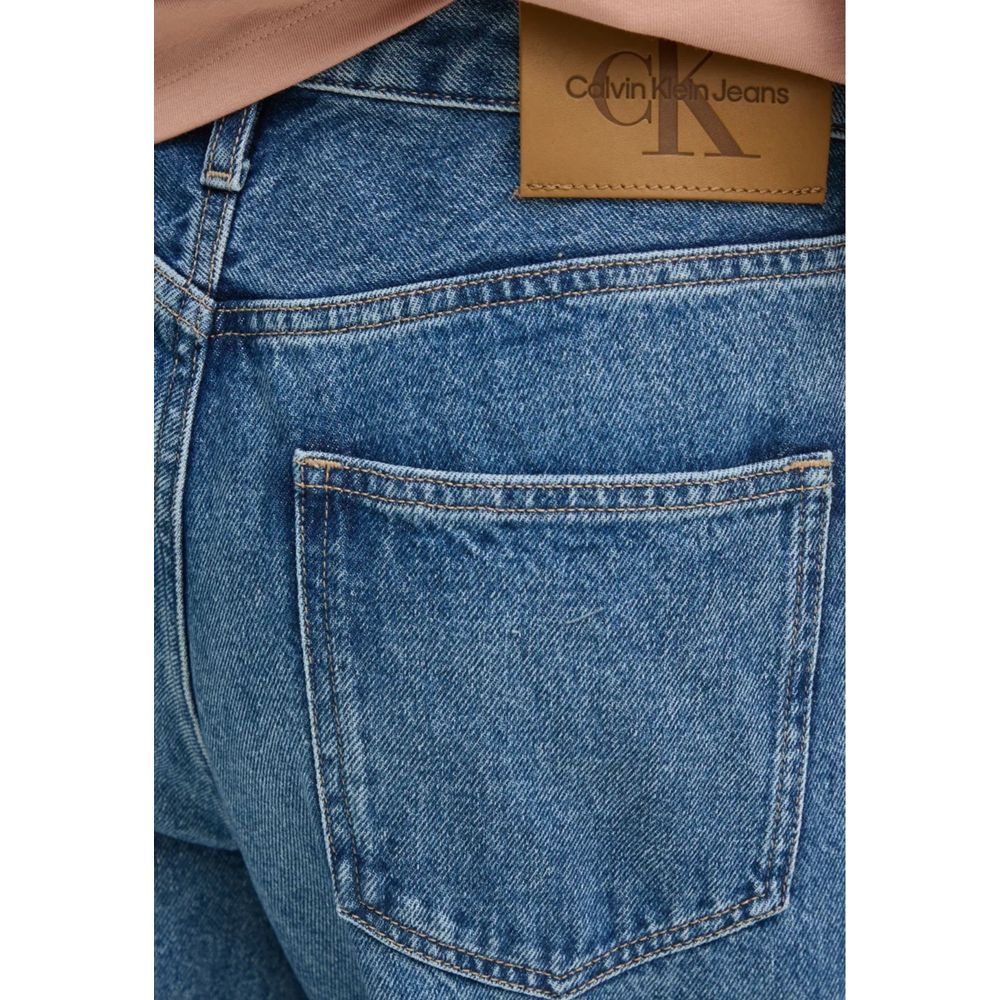 Blue Cotton Mom Jeans