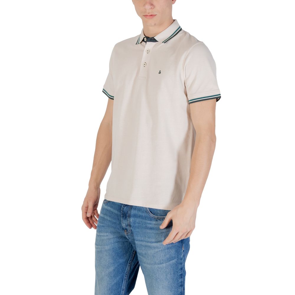 Beige Cotton Polo Shirt
