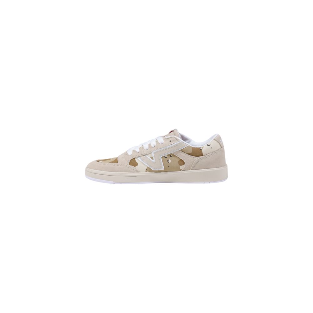 Beige Suede Leather Low Top Sneakers