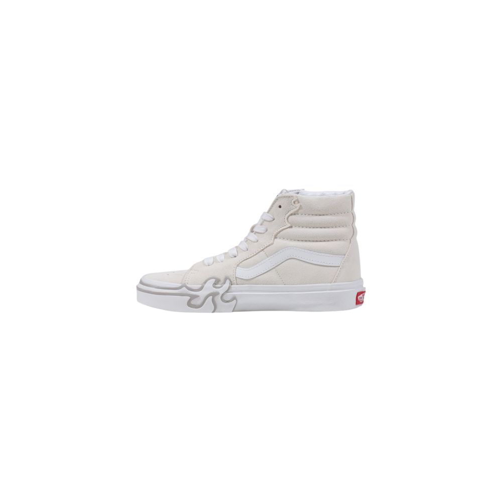 White Suede Leather High Top Sneakers