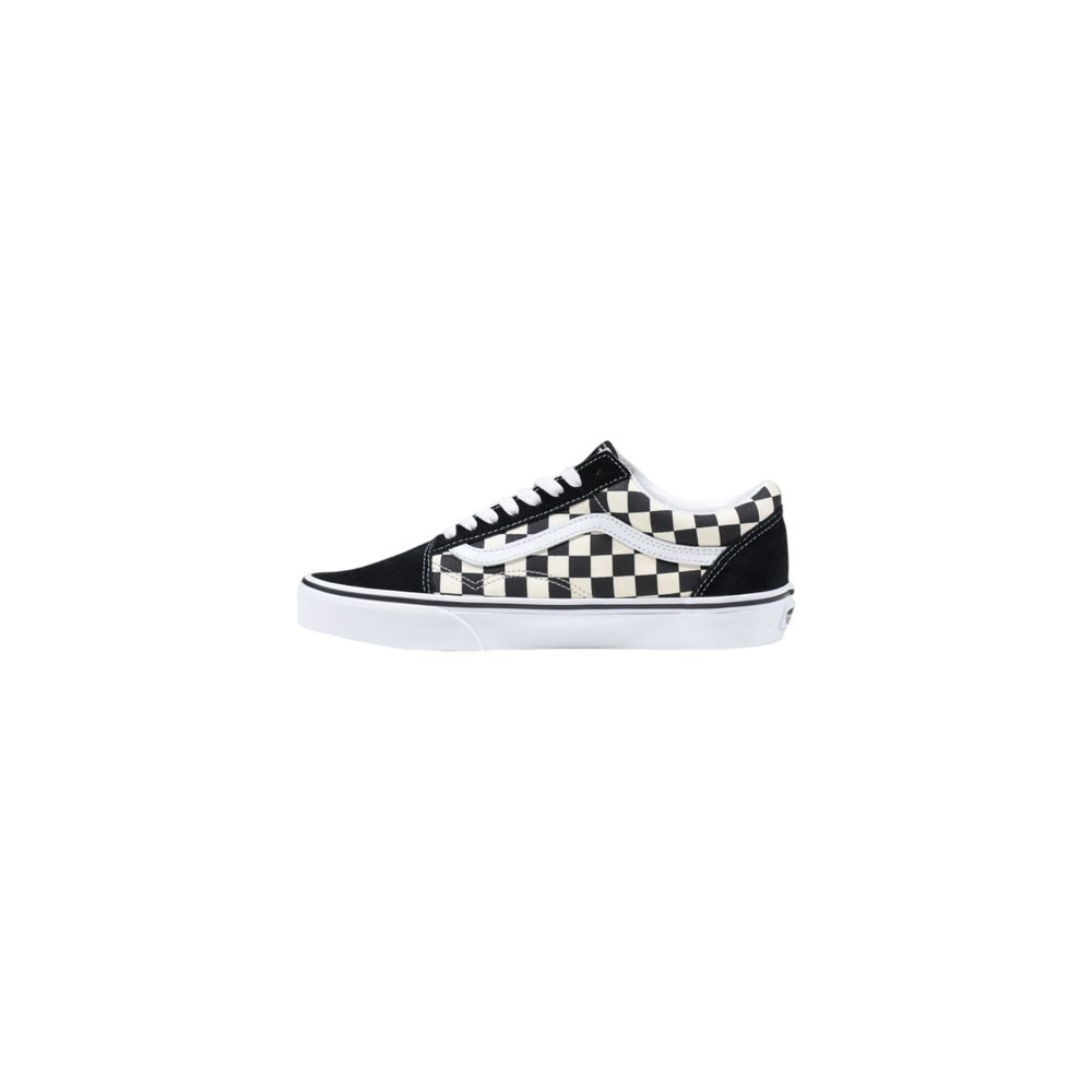 Black And White Fabric Low Top Sneakers