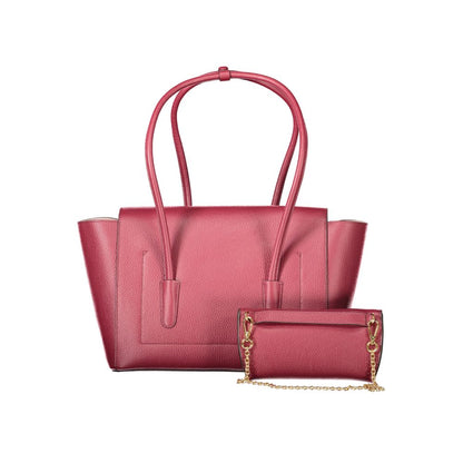 Red Leather Women Handbag