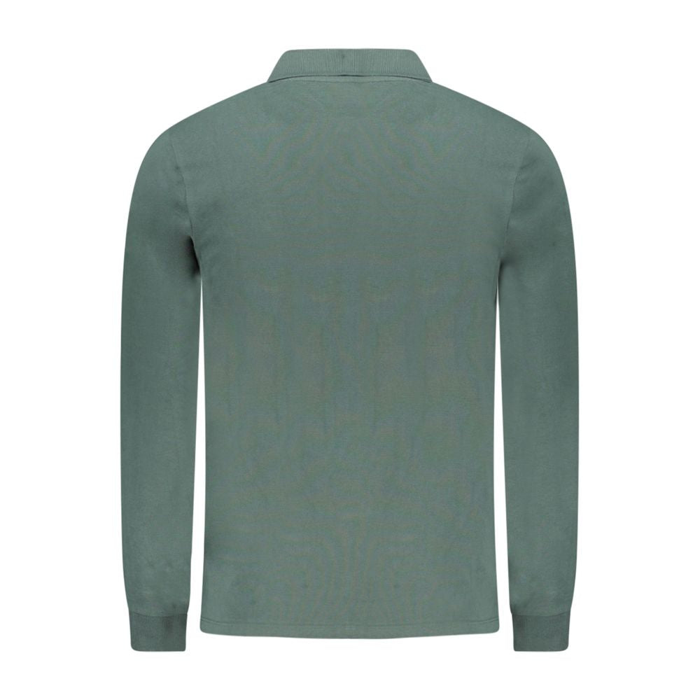 Green Cotton Men Polo Shirt