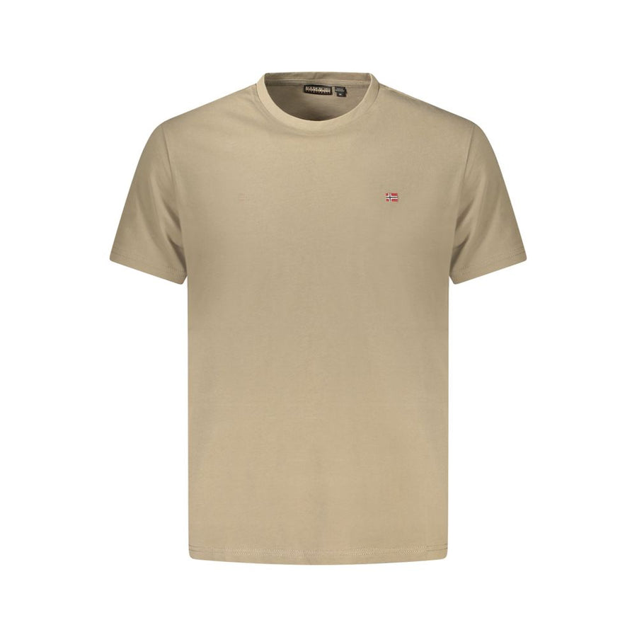 Brown Cotton Men T-Shirt