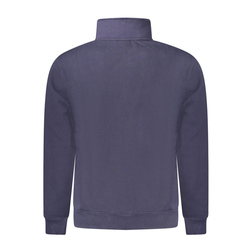 Blue Cotton Men Sweater
