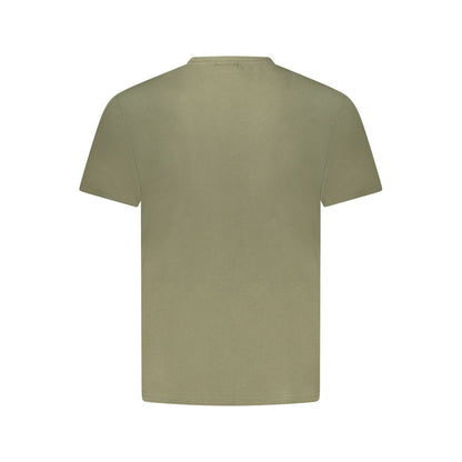 Green Cotton Men T-Shirt