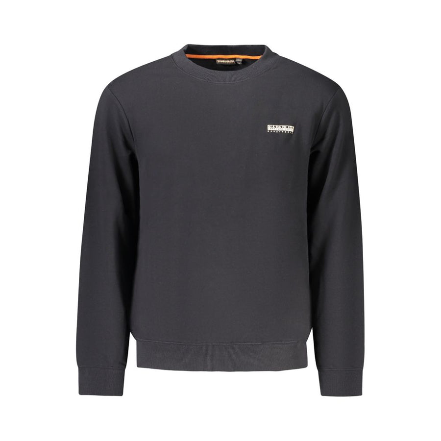 Black Cotton Men Sweater