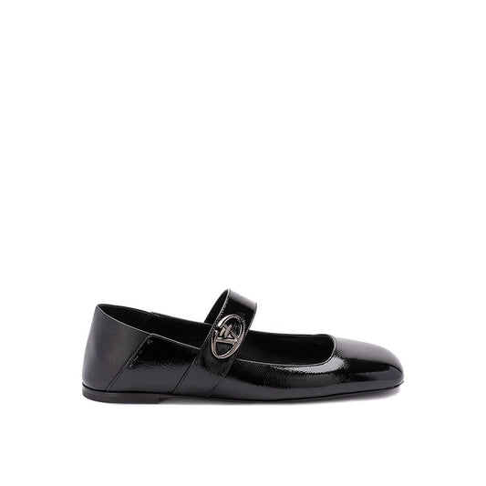Black Calfskin Ballet Flats