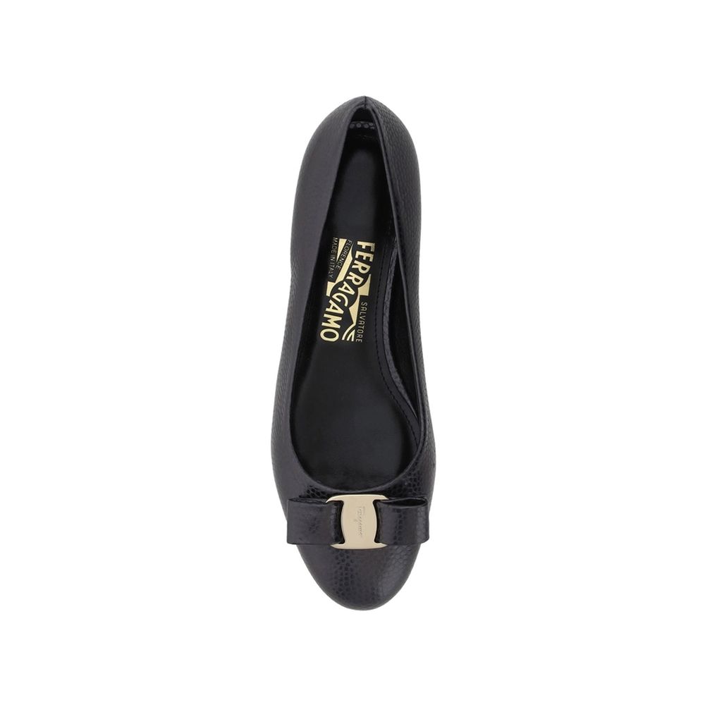Black Calfskin Ballet Flats