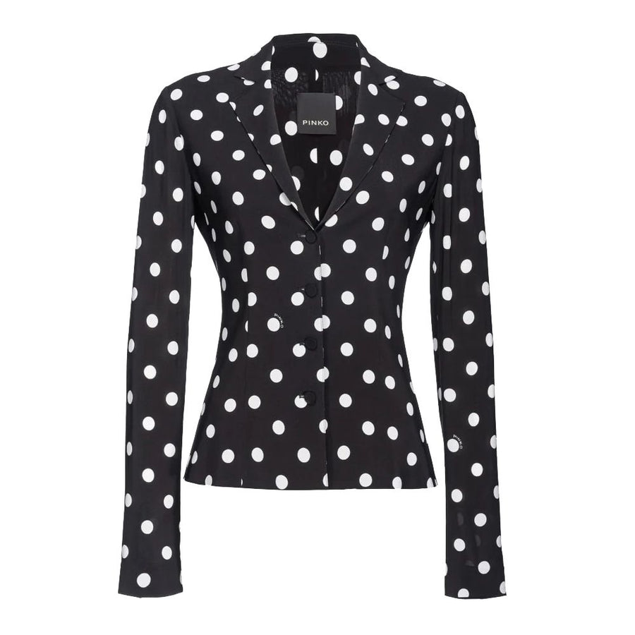 Black Viscose Women Blazer