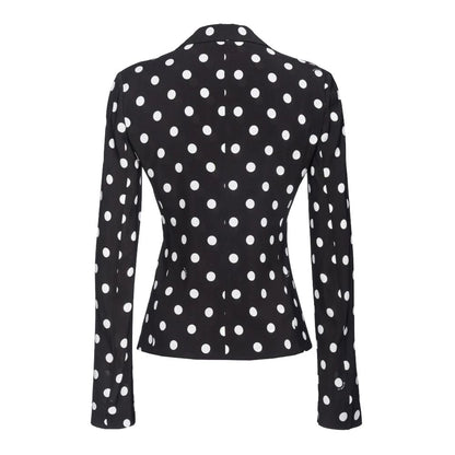 Black Viscose Women Blazer