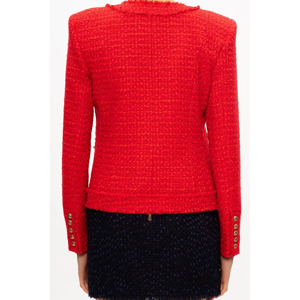 Red Wool Women Blazer