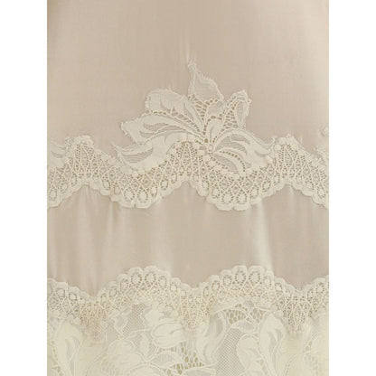 Laced ivory long Dress