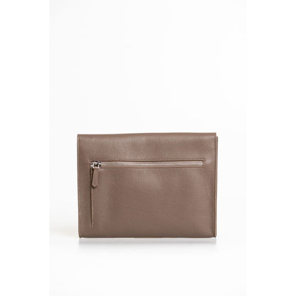 Brown Polyester Men Clutch
