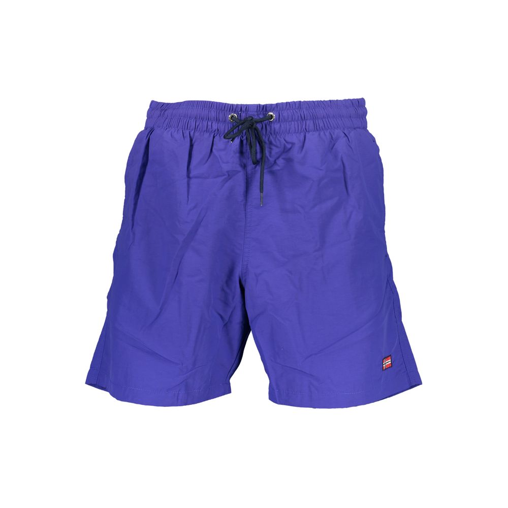 Blu Poliammide Men's Swim Boxer