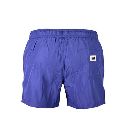 Blue Polyester Swimwear