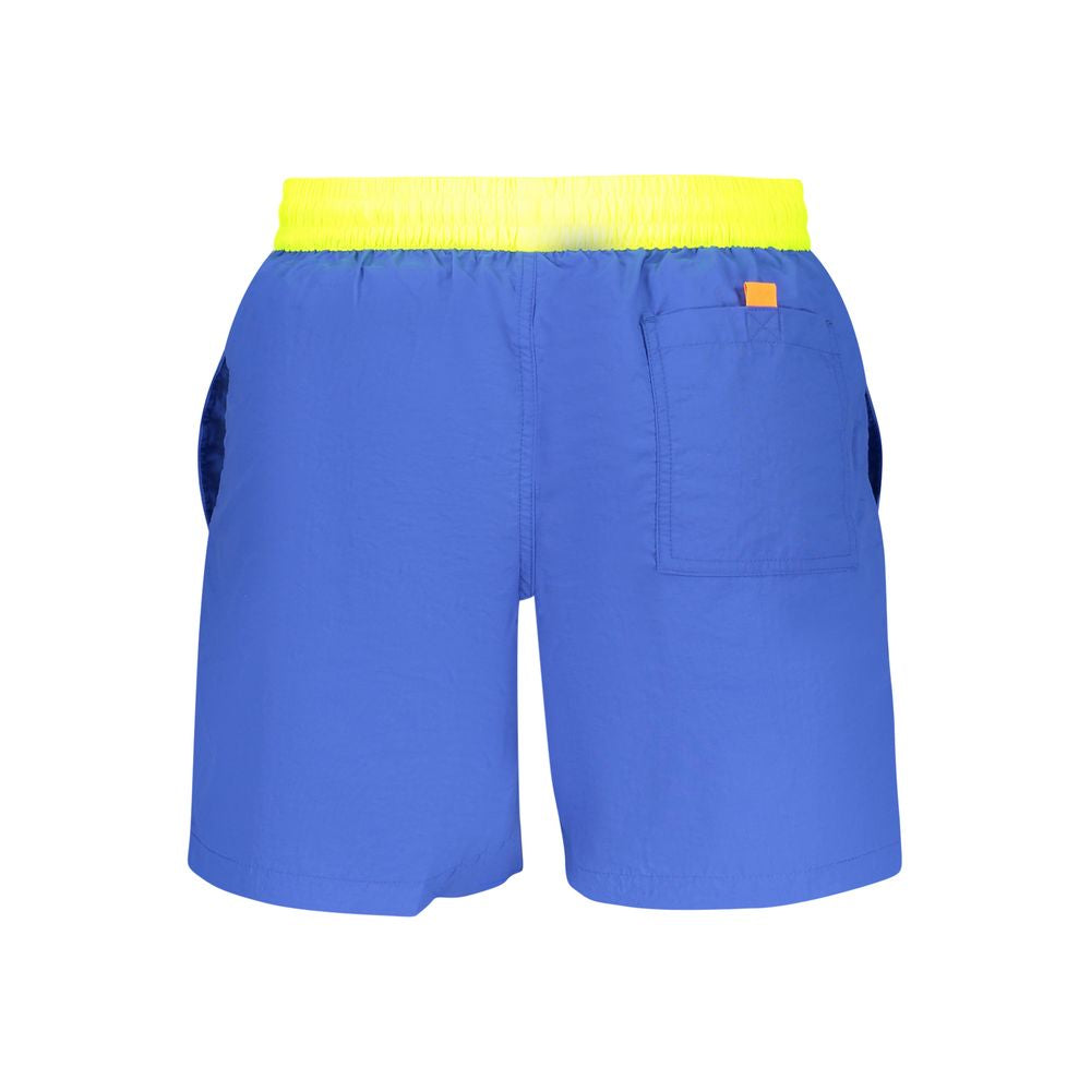 Blu Poliammide Men Swim Boxer