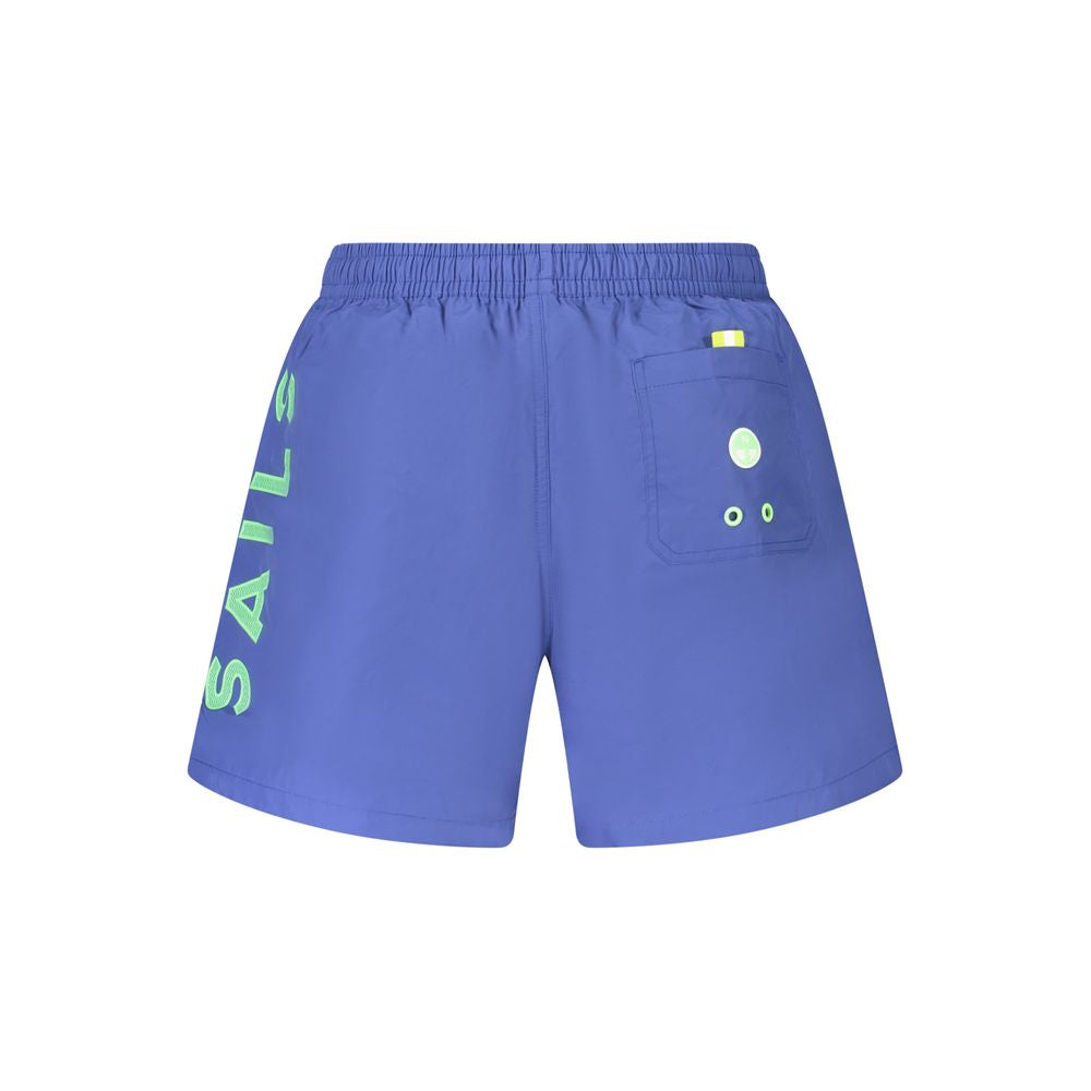 Blu Nylon Men's Swim Boxer