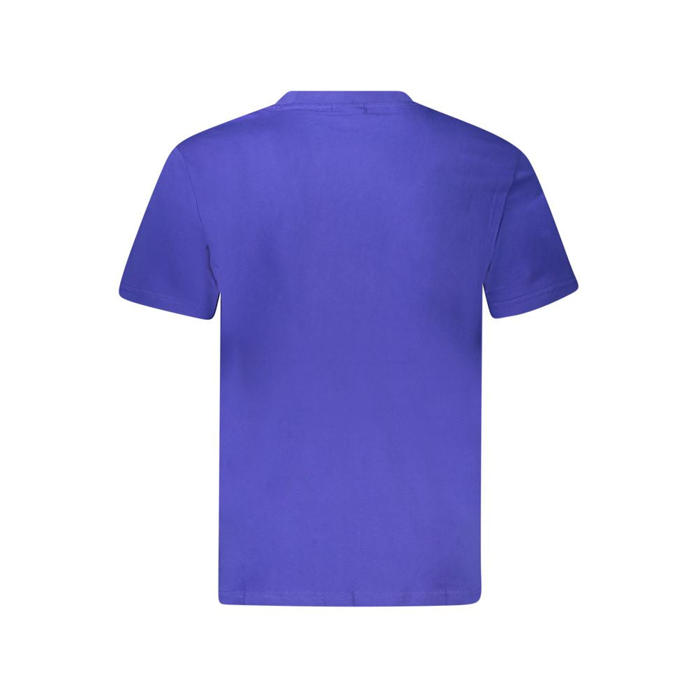 Blue Cotton Men T-Shirt