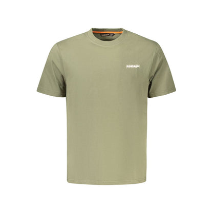 Green Cotton Men T-Shirt