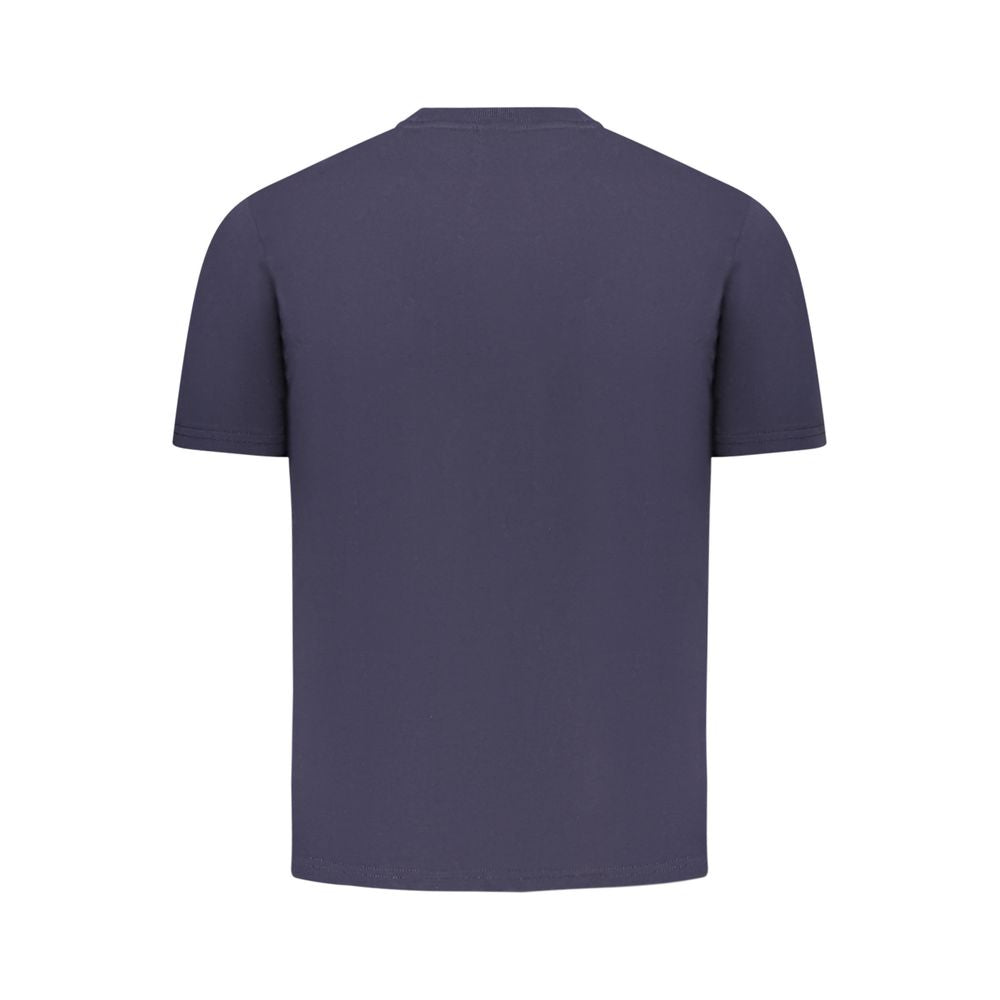 Blue Cotton Men T-Shirt